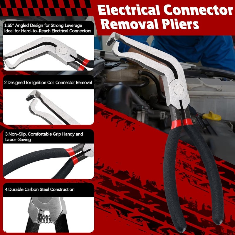 VIOXIA Electrical Disconnect Pliers Set – Automotive Electrical Tools & Connector Removal Tool Kit with Hose Clamp Pliers, Wire Terminal Separator, and Car Plug Connector - Image 5